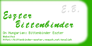 eszter bittenbinder business card